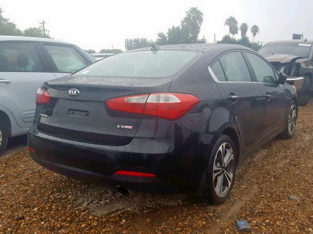 KNAFX4A84E5152839 - 2014 KIA FORTE EX BLACK photo 4