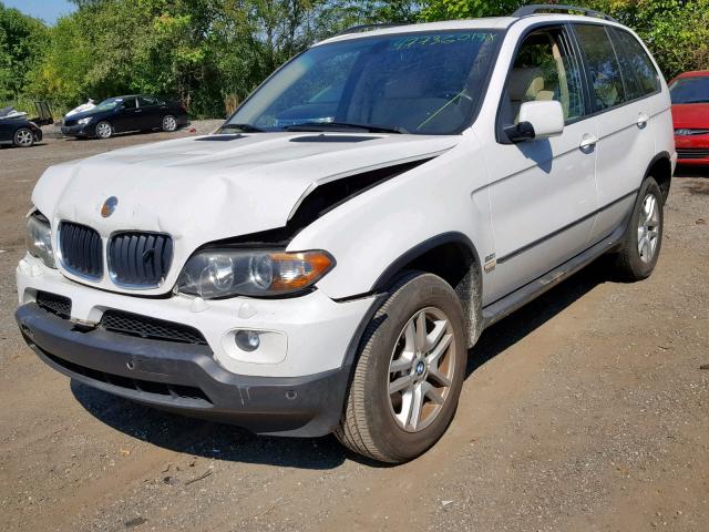 5UXFA13586LY24659 - 2006 BMW X5 3.0I WHITE photo 2