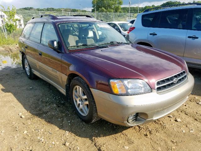 4S3BH675217606558 - 2001 SUBARU LEGACY OUT BURGUNDY photo 1