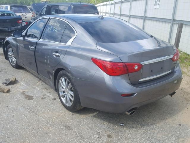 JN1BV7AP2EM673308 - 2014 INFINITI Q50 BASE GRAY photo 3