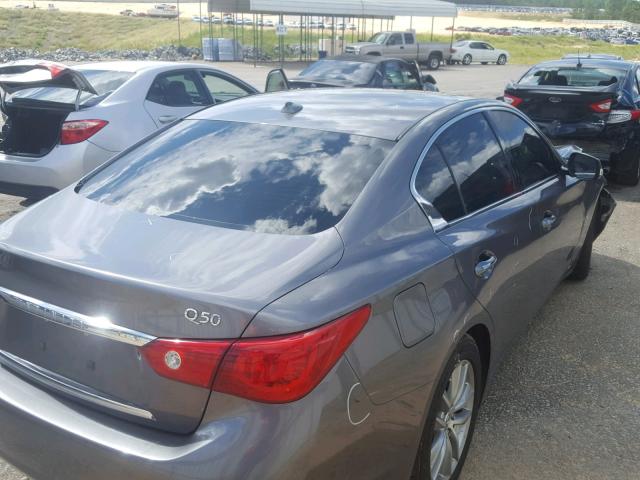 JN1BV7AP2EM673308 - 2014 INFINITI Q50 BASE GRAY photo 4