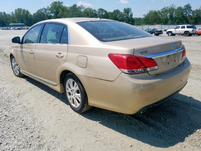 4T1BK3DB0BU439643 - 2011 TOYOTA AVALON BAS GOLD photo 3