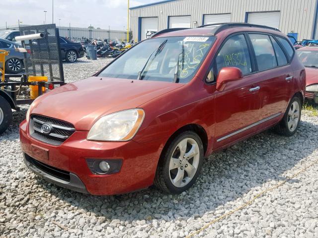 KNAFG526087190354 - 2008 KIA RONDO LX RED photo 2