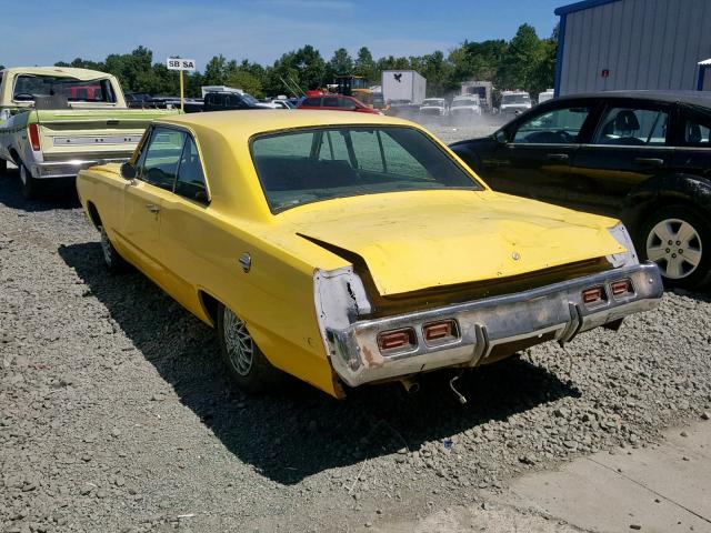 LH23C2B466200 - 1972 DODGE DART YELLOW photo 3