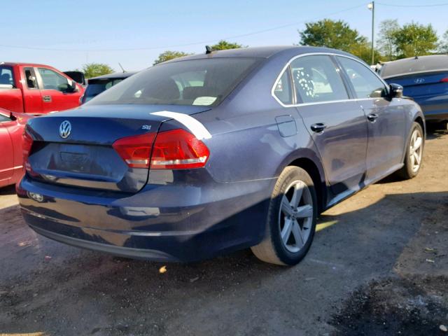 1VWBP7A34CC096138 - 2012 VOLKSWAGEN PASSAT SE BLUE photo 4