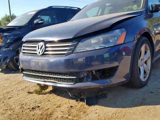 1VWBP7A34CC096138 - 2012 VOLKSWAGEN PASSAT SE BLUE photo 9