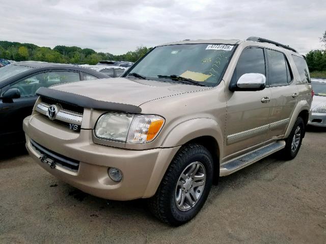 5TDZT38AX7S294284 - 2007 TOYOTA SEQUOIA LI GOLD photo 2