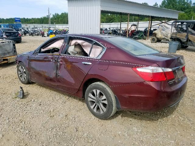 1HGCR2F38FA086629 - 2015 HONDA ACCORD LX MAROON photo 3