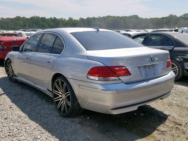 WBAHL83596DT04295 - 2006 BMW 750 I SILVER photo 3