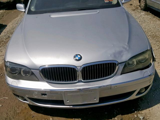 WBAHL83596DT04295 - 2006 BMW 750 I SILVER photo 7