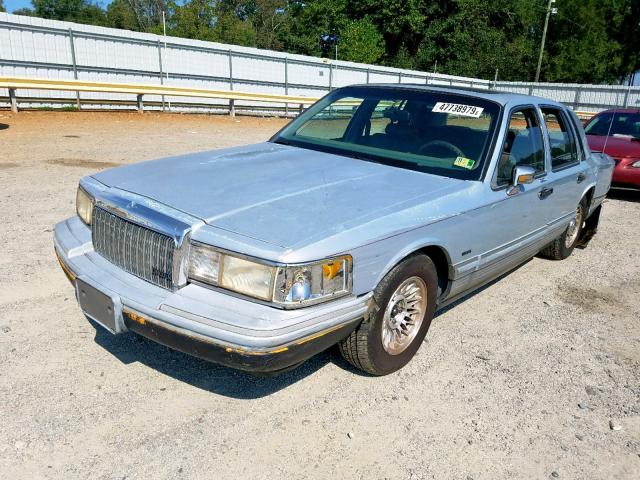 1LNLM83W0PY632357 - 1993 LINCOLN TOWN CAR C BLUE photo 2