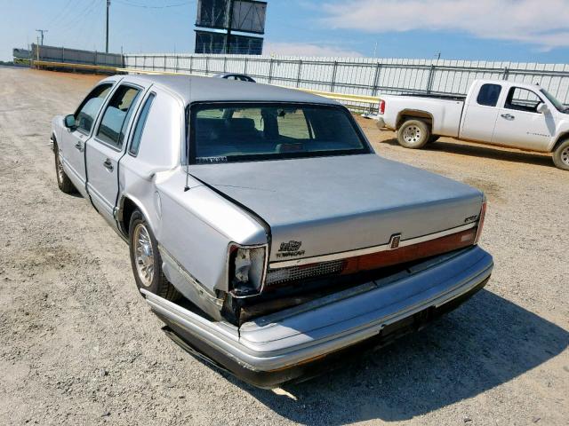 1LNLM83W0PY632357 - 1993 LINCOLN TOWN CAR C BLUE photo 3