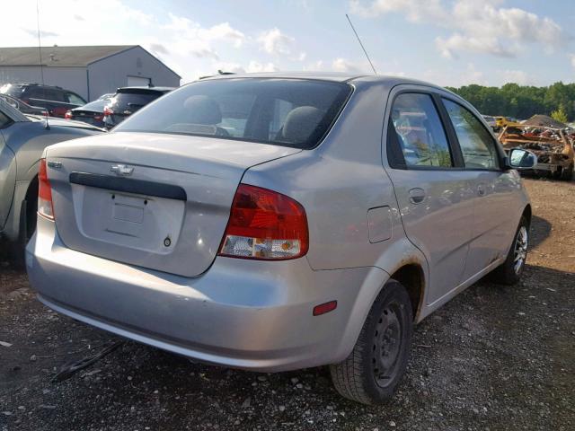 KL1TD56626B557801 - 2006 CHEVROLET AVEO BASE Күміс фото 4