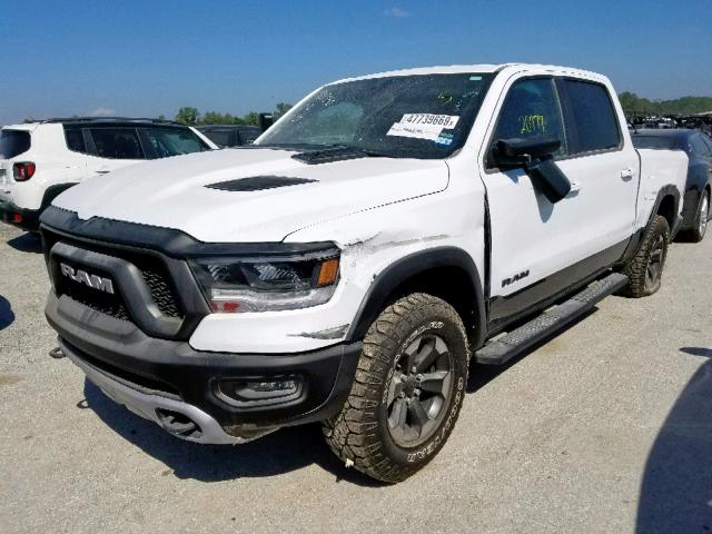 1C6RRELT1KN724227 - 2019 RAM 1500 REBEL WHITE photo 2