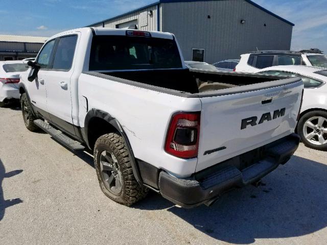 1C6RRELT1KN724227 - 2019 RAM 1500 REBEL WHITE photo 3