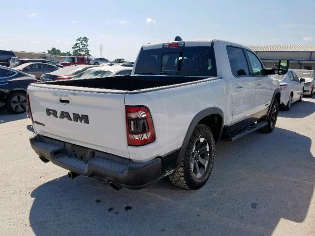 1C6RRELT1KN724227 - 2019 RAM 1500 REBEL WHITE photo 4