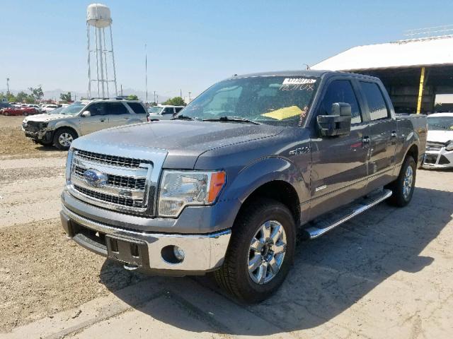 1FTFW1ET8EKF76030 - 2014 FORD F150 SUPER GRAY photo 2