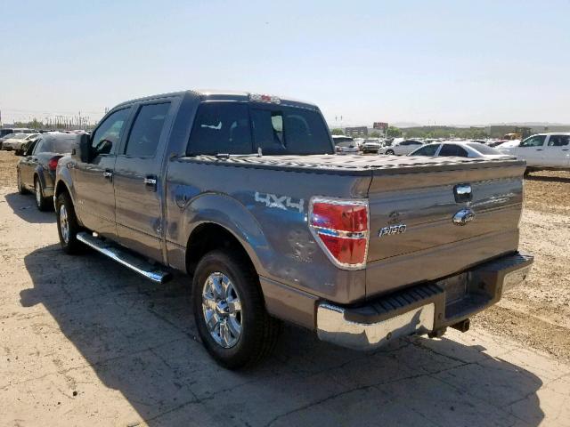 1FTFW1ET8EKF76030 - 2014 FORD F150 SUPER GRAY photo 3