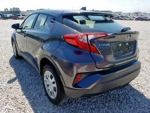 JTNKHMBX6K1049098 - 2019 TOYOTA C-HR XLE GRAY photo 3