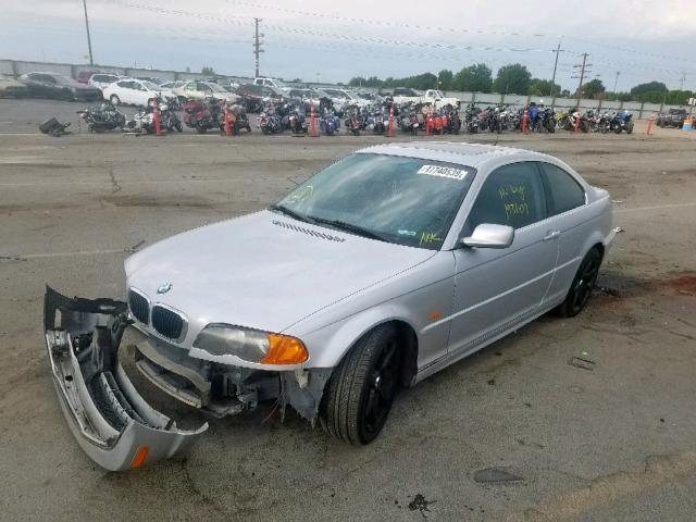 WBABM3343YJN64029 - 2000 BMW 323 CI SILVER photo 2