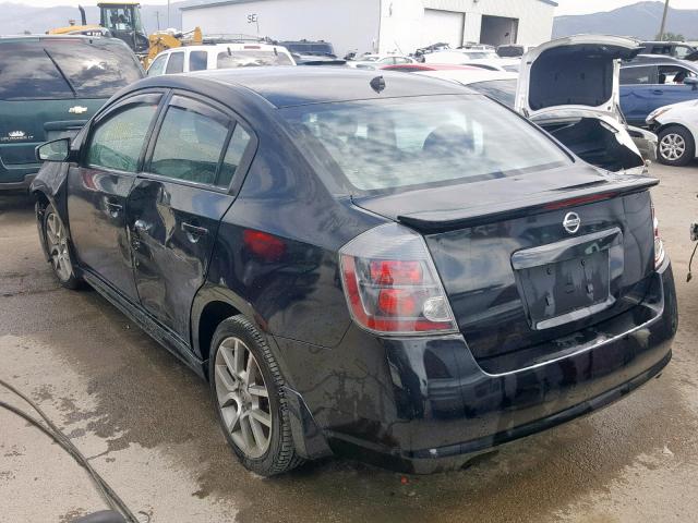 3N1BB61E98L624591 - 2008 NISSAN SENTRA SE- BLACK photo 3