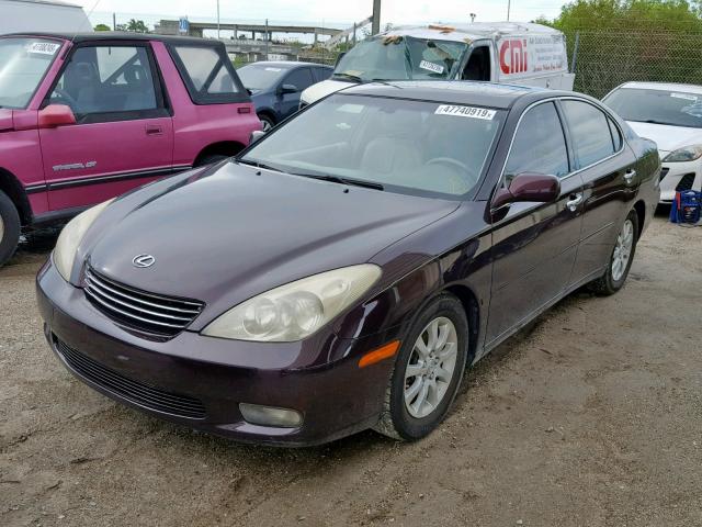 JTHBF30G525032632 - 2002 LEXUS ES 300 MAROON photo 2