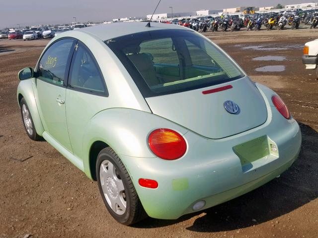 3VWCT21C21M401764 - 2001 VOLKSWAGEN NEW BEETLE მწვანე ფოტო 3