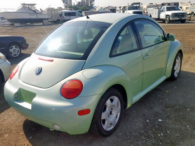 3VWCT21C21M401764 - 2001 VOLKSWAGEN NEW BEETLE მწვანე ფოტო 4
