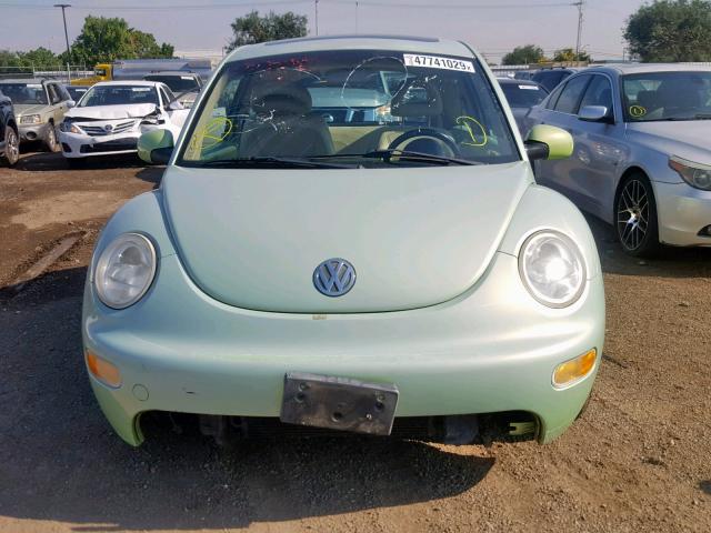 3VWCT21C21M401764 - 2001 VOLKSWAGEN NEW BEETLE მწვანე ფოტო 9