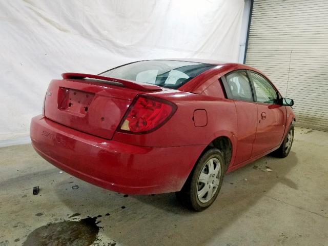 1G8AN12F34Z111473 - 2004 SATURN ION LEVEL RED photo 4
