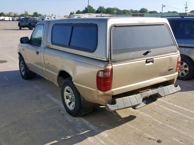 1FTYR10D02TA20798 - 2002 FORD RANGER GOLD photo 3