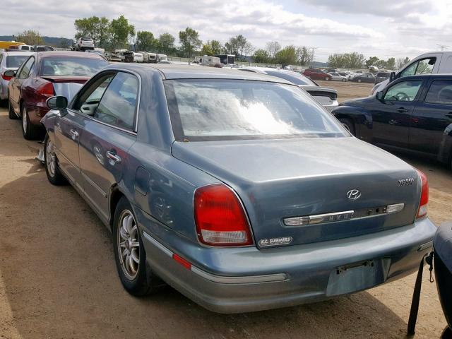 KMHFU45E23A244222 - 2003 HYUNDAI XG 350 BLUE photo 3