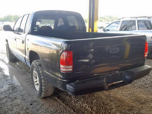 1B7GL2AX0YS624362 - 2000 DODGE DAKOTA QUA BLACK photo 3