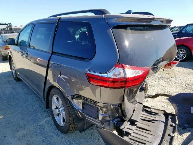 5TDKZ3DC3JS943597 - 2018 TOYOTA SIENNA LE BLACK photo 3