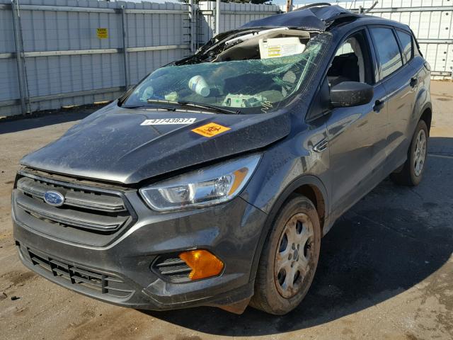 1FMCU0F75HUA19438 - 2017 FORD ESCAPE S GRAY photo 2