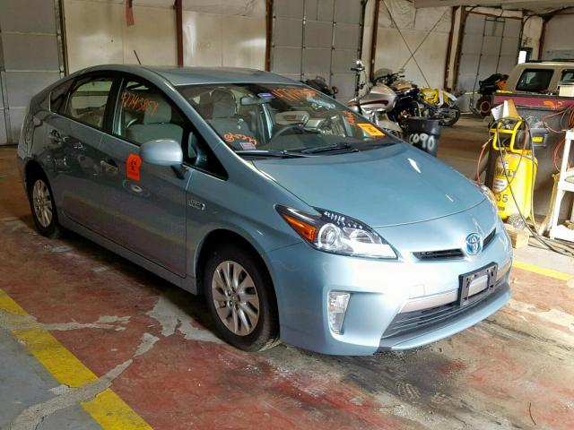 JTDKN3DP2E3049919 - 2014 TOYOTA PRIUS PLUG GREEN photo 1