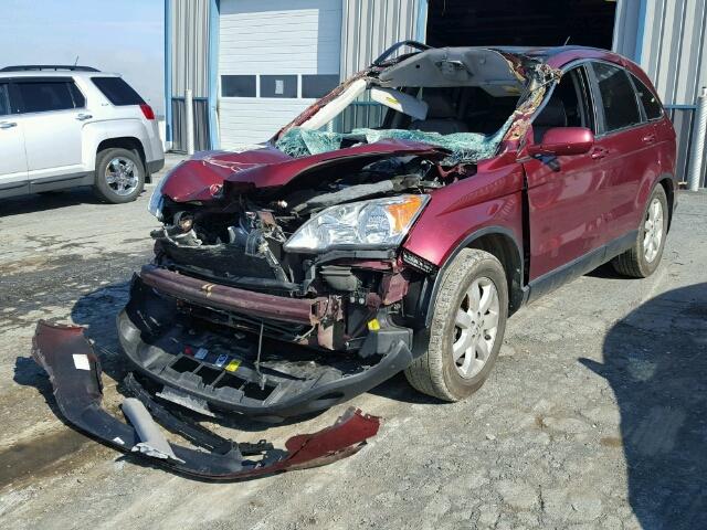 5J6RE48707L016364 - 2007 HONDA CR-V EXL MAROON photo 2