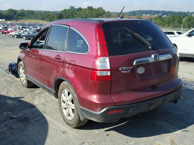 5J6RE48707L016364 - 2007 HONDA CR-V EXL MAROON photo 3