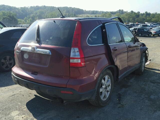 5J6RE48707L016364 - 2007 HONDA CR-V EXL MAROON photo 4