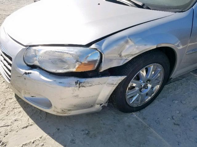 1C3EL56R94N101258 - 2004 CHRYSLER SEBRING LX SILVER photo 9