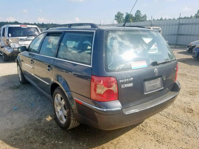 WVWWH63B33E374712 - 2003 VOLKSWAGEN PASSAT GLX GRAY photo 3