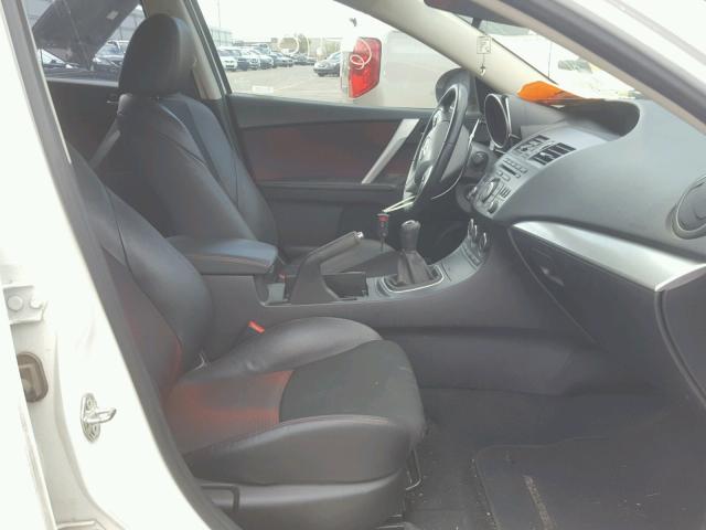 JM1BL1L44D1829433 - 2013 MAZDA SPEED 3 WHITE photo 5