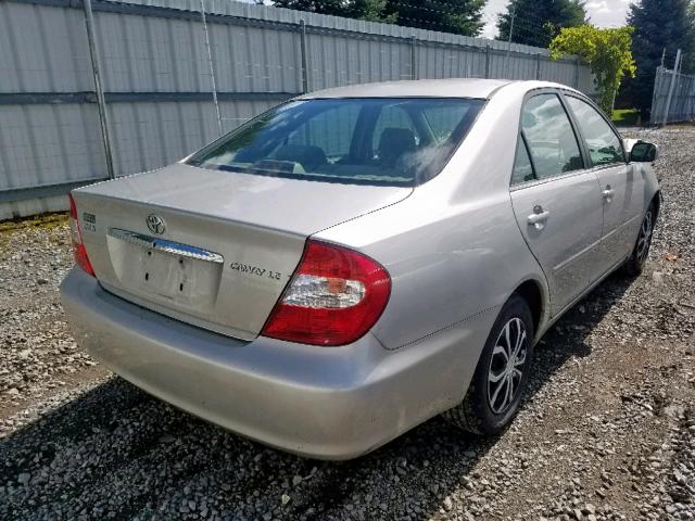 4T1BE32K23U132051 - 2003 TOYOTA CAMRY LE SILVER photo 4