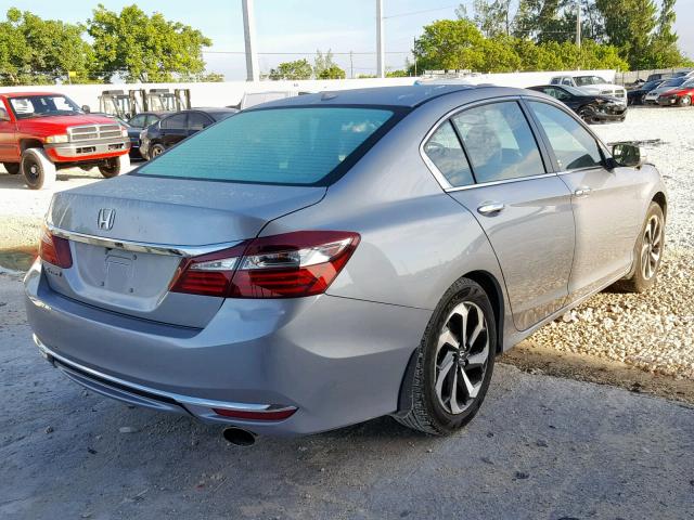 1HGCR2F87HA006154 - 2017 HONDA ACCORD EXL SILVER photo 4