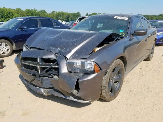 2C3CDXHG8EH349636 - 2014 DODGE CHARGER SX GRAY photo 2