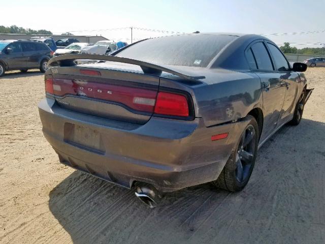 2C3CDXHG8EH349636 - 2014 DODGE CHARGER SX GRAY photo 4