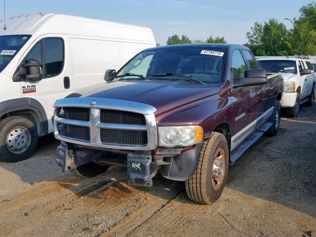 3D7KA28D84G221359 - 2004 DODGE RAM 2500 S MAROON photo 2