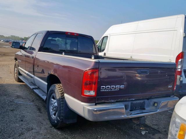 3D7KA28D84G221359 - 2004 DODGE RAM 2500 S MAROON photo 3