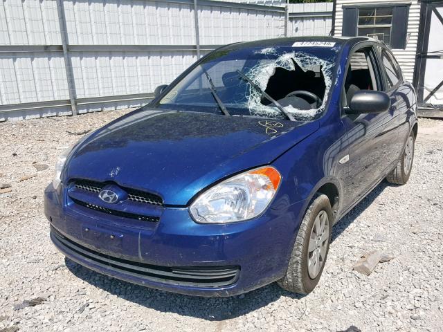 KMHCM3AC7AU165965 - 2010 HYUNDAI ACCENT BLU BLUE photo 2