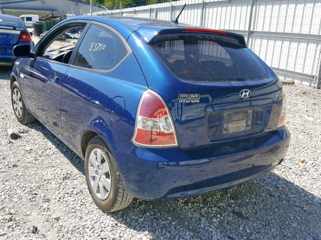 KMHCM3AC7AU165965 - 2010 HYUNDAI ACCENT BLU BLUE photo 3